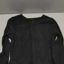 Womens Long Sleeve Tops Fall Lightweight Cardigan Cropped Going Out Shirts Ribbed Button Down Cute Trendy 2025 (Large, Black)