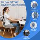 Benazcap Large Memory Foam Seat Cushion Lumbar Support Pillow for Sciatica & Tailbone Pressure Relief Coccyx Pad for Office Chair, Wheelchair, Car, Home, Office, 41*16*16cm