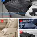 Center Console Cover for 2015-2020 F150, 2017-2022 F250 F350 F450, 2018-2024 Expedition Accessories, Leather Middle Armrest Console Cover Elbow Arm Rest Cushion (Bucket Seat Only)