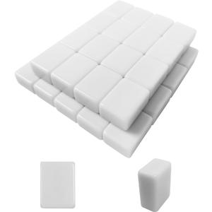 Goldenpasinee 36 Pcs Blank Mahjong Tiles for American Mahjong Tile Set, Standard Size White Replacement Mahjong Tiles Only, Compatible with Travel Mahjong Set & Vita Mahjong Game