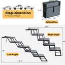 Veehoo Foldable Dog Steps for Car Truck, Large Dogs Stairs Extra Wide 20"