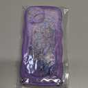 Yzniyzce Crossbody Case for iPhone  with Detachable Lanyard, Hands-Free Bling Glitter Silicone Clear Cute Butterfly Curly Wave Woman Girls Cover with Adjustable Necklace Rope, Purple