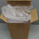 Yinkin 50 Pcs 2 oz Plastic Martini Glasses Disposable Clear Cocktail Dessert Parfait Glasses Unbreakable Mini Martini Cups for Wedding Party Bowl Ice Cream (Stem)