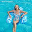 Jasonwell Inflatable Pool Float Chair - 2 Pack Floating Pool Chair Lounge Floats for Swimming Pool Water Chair Pool Lounger with Cup Holder Toy Party Floaties for Adults XL