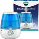 Vicks Filter-Free Ultrasonic Humidifier, Recommended by Pediatricians*, 1.2 Gal Ultrasonic Cool Mist Humidifiers for Bedrooms & Kids Rooms, Works with Vicks VapoPads