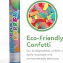 Biodegradable Confetti Poppers Cannon | 2 Pack | Multicolor | Party Poppers for Graduation, Birthday, Wedding | Alternative to Fireworks Smoke Bombs | Launches 25 ft | 12 inch | TUR Party Supplies