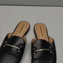 Amazon Essentials Women's Buckle Mule (7.5, Black)