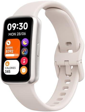 TOOBUR Fitness Tracker Watch, NO APP NO Phone Required, 3ATM Waterproof, Heart Rate/Body Energy/Sleep Monitor, 100 Sports Modes, Step Counter Pedometer Watch, Activity Tracker for Women, Beige