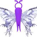 Quiet Powerful Silicone Mini Vibrator with 10 Modes for Travel, Rechargeable Sex Toys with Soft Smooth Tentacles to Clitoris Nipple Penis Stimulation Massager for Women, Men and Couples