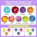 ROOCHKD Paper Flower Science Kit, Paper Flower Crafts for Kids, Color Changing Flowers Bouquets DIY Arts & Crafts Set, Class Rewards Birthday Party Favors Gifts for Ages 6 7 8 9 10 Girls & Boys