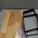 Foot Rest for Under Desk at Work, New Upgrade Wooden with Metal Ergonomic Foot Stools with Non-Slip Rubber Stepping Surface, Office Footstools Under Desk Pressure Relief, Matte Black Thicken Footrest