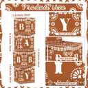 Marspark 4 Pcs Cielito Lindo Baby Shower Decorations Cielito Lindo Baby Blocks Boxes with Letter Mexican Party Decorations Papel Picado Box for Gender Reveal Birthday Fiesta Photo Props(Brown)