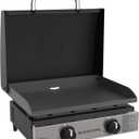 Blackstone 1813 Original 22 Tabletop Griddle with Hood and Stainless Steel Front Plate, Powder Coated Steel, Black