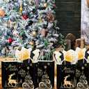 Funrous 16 Pcs Gold Black Christmas Bags with Tissue Paper Xmas Black and Gold Gift Bags Metallic Gold Black Goody Treat Bags with Handles for Christmas Thanksgiving Candy Cookies Party Supplies