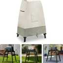 Waterproof Cover for Ninja Outdoor Pizza Oven OO101 on Its Stand,Patio Heavy Duty 600D Cover for Ninja Smoker Grill OG701/OG751,Woodfire Pro XL Outdoor Grill OG951 Covers(Beige)