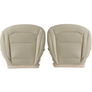 FZJDSD Tan Driver & Passenger Side Bottom Microfiber Leather Replacement Seat Covers Compatible with Ford Explorer 2016 2017 2018 2019
