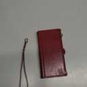 XcaseBar compatible with Samsung Galaxy S22 Wallet case with Zipper Credit Card Holder【RFID Blocking】,Flip Folio Book PU Leather Phone case Shockproof Cover Women Men for S25 Ultra case Wine Red