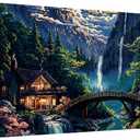 JOOZ Mountain Diamond Painting Kit for Adults 5D Large Landscape Diamond Art Kits for Adults House Diamond Art Painting Kits Gem Art Kits for Home Wall Decor 27.5x15.7Inch (GH10)