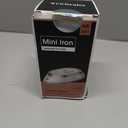 Newbealer Travel Iron with Global Voltage, 100-240V Mini Dry Iron for Clothes (No Steam), Max 300W, 60s Heat Up, 302 Non-Stick Ceramic Soleplate, 0.8lbs Ultra-Lightweight (Gold) (White)