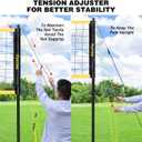 Volleyball Net Outdoor, Professional Volleyball Net for Backyard with Anti-Sag Device Adjustable Height Poles, Portable Volleyball Set with Official Volleyball, Pump, Boundary Line