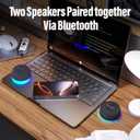BUDI Magnetic Bluetooth Speaker, 5.3 Bluetooth Speakers Wireless,TWS Stereo Pairing Support for iPhone 17/16/15/14/pro for Home/Party/Outdoor/Beach, Gift for Men/Women(Black)