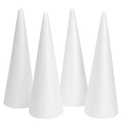 Juvale Foam Cone Pack - 4-Pack, 4.5 x 13.5 in, White - Cone-Shaped Floral Foam - DIY Craft Projects, Craft Supplies & Floral Arrangements