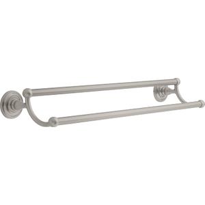 Delta Faucet Bath Accessories 138278 Greenwich 24" Double Bathroom Towel Rack, SpotShield Brushed Nickel