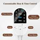 Hair Steamer Cap for Deep Conditioning, Adjustable Heat Cap for Women, 10 Heat Levels & 3 Timer Settings, Waterproof Outer & Removable Lining, for Dry, Damaged, Colored Hair