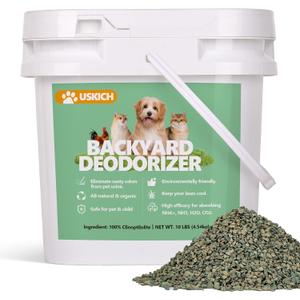 Backyard Deodorizer,10 lbs Yard Odor Eliminator,Eliminates Stool and Urine Odor on Potty Patches,Artificial Turf,Grass,Lawns,Patios,Concrete&Playgrounds-Cat Litter Box Odor Eliminator & Freshener (160 Ounce (Pack of 1))
