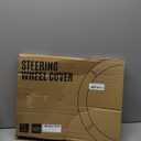 PIC AUTO Steering Wheel Cover, Sparkly Crystal Bling Glitter with Black Leather, Universal Fit 14.5"-15.5" Car Steering Wheels for Girls & Women, Breathable Anti-Slip Steering Wheels Cover