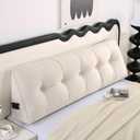 SAMTY Wedge Headboard Pillow Twin for Bed Sitting Up, Linen Back Pillow