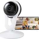 Indoor Camera for Pet & Baby Monitoring, 2K Clear View, Motion Alerts & Night Vision, 2-Way Audio, Easy Setup Home Security Cam, Alexa & Google Home Compatible, 2.4G Wi-Fi only