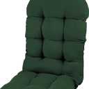 Large Adirondack Chair Cushion, Rocking Chair Cushion 50x20.8x4 inch, High Back Patio Cushions of Upper and Lower with Ties, Sunscreen and Fade-Resistant (Dark Green, 1)