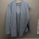 Women's Blue Jacket With Hood, 90% Polyester Fiber 10% Elastane (M/L)