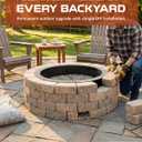 Smokeless Fire Pit Ring Outdoor Insert 36 Inch Round Steel