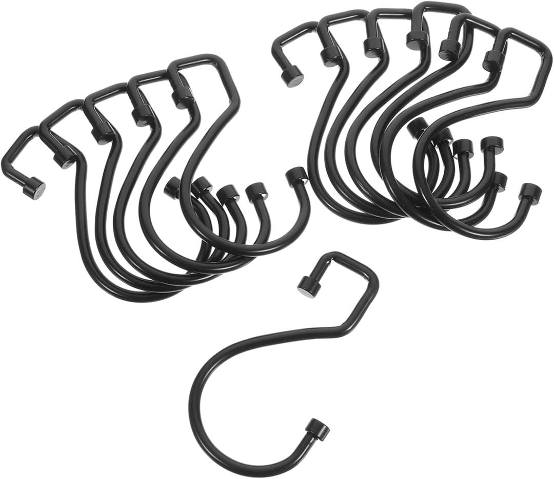12pcs Shower Curtain Hooks Easy to Install Hook Tiebacks for Bathroom Decor Hangers for Organized Shower Space