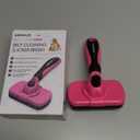 Swihauk Self Cleaning Slicker Brush for Dogs & Cats - Skin Friendly Grooming, Deshedding, Hair Removal for Puppies & Long/Short Haired Pets, Pet Supplies Accessory, Pink