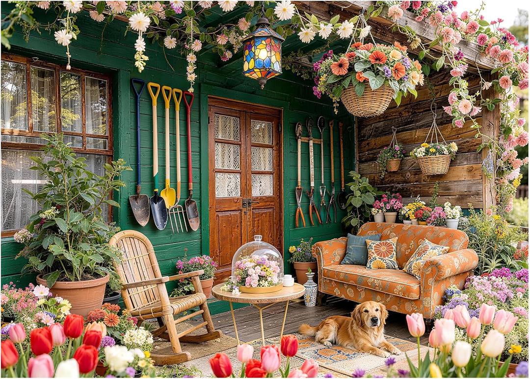 Garden Retreat Puzzles for Adults 1000 Pieces,Challenging Jigsaw Puzzles for Adults,Difficult Impossible Puzzle for Family Game Night,Recycled Paper Jigsaw Puzzle,Gifts for Boys Girls