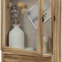 Butizone Shadow Box Frame, 3.2" Deep Shadow Box Display Case with Real Glass and Drawer, Rustic Wood Memory Box for Pictures, Flowers, Memorial, Medals, Wedding Bouquet for Wall or Tabletop, Brown