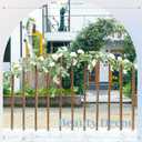 Der Rose 2 Pcs 13FT Artificial Flower Garland, White Rose & Eucalyptus Floral Garland, Faux Flower Vine for Wedding Decor Table Runner Arch & Backdrop Decor