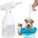 Electric Dog Cleaning Foam Soap Dispenser Machine, Dog Bath Brush and Foaming Shampoo Sprayer, Dog Shampoo Brush, Dog Wash Accessories, Rechargeable Shampoo and Soap Dispenser