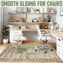 Office Chair Mat for Hardwood Floor, 48"x60" Desk Chair Mat for Home Office, Anti-Slip Under Desk Mat Rug for Rolling Chair,Floor Protector Washable Rugs for Gaming Chairs-Rust