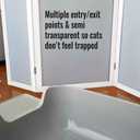 PetFusion ModestCat Litter Box Privacy Screen (3' Tall; 4' Wide, White).