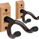SNIGJAT Guitar Wall Mount 12 Pack, Rotatable Solid Wood Hanger with Screws, V-Shaped Hook for Acoustic Electric Bass, Holder for Mandolin, Banjo, Light Apricot