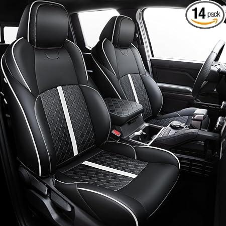 Leather Seat Covers Custom Fit for Tacoma Gen 4th (2024-2025) Double Cab, for SR, SR5, TRD PreRunner, TRD Sport, TRD Off-Road, Limited, Trailhunter - Armrest Covers Included - Fully Covered