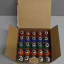 25 Pack Vintage C9 Light Bulbs, Ceramic Multicolor C9 Christmas Light Bulbs - for Colored Xmas Lights Outdoor Replacement Bulbs & Indoor Outdoor Christmas Tree Light Replacement Bulbs, E17 Base, 7W