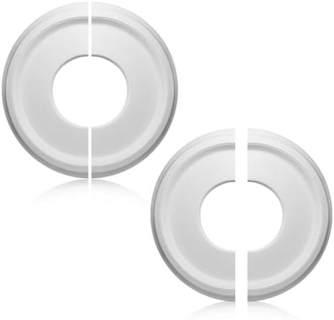 Litoexpe White Split Ceiling Medallion Ceiling Fan Light Covers, PU Ceiling Medallion for Ceiling Light Fixtures Ceiling Fans Chandeliers 9.8" OD x 3.86" ID