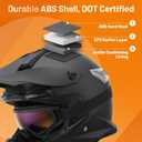 OUMURS Adult Motocross Dirt Bike Helmet with Goggles, Gloves & Mask Dirt Bike ATV Helmet for Unisex-Adult Men Women Adjustable Sun Visor DOT/FMVSS-218 Off-Road Motorcycle Helmet UTV Helmet Downhill