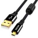 AGVEE 6.6ft USB Mini 8 Pin Charger Transfer Cable for Nikon UC-E6/E16/E17/E23 Camera Coolpix L22 B500 AW100 D750 D3300 D3200 S9500 S9300 S9100 S6800 S6200, Sony Cybershot W830 W800, Black
