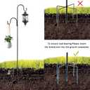 MIPON 78 Inch Double Shepherds Hooks for Outdoor Bird Feeder,Hanging Plants,Solar Light,Adjustable 78/62/46/30 Inch,3/4 Inch Width Garden Shepards Hook